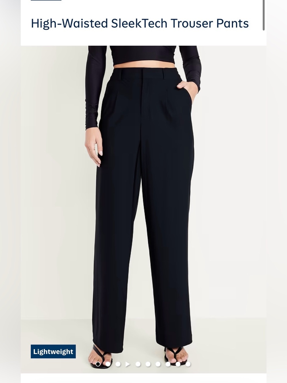 Old Navy High-Waisted SleekTech Trousers - Black